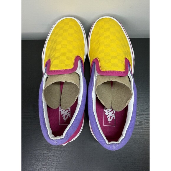 Vans Classic Slip On Checkerboard Multicolor Pop Youth Sz 4 - Picture 6 of 15